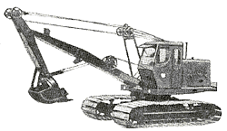 Экскаватор Э-304А с оборудованием обратной лопаты